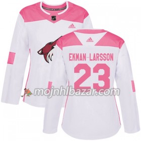 Dresovi Arizona Coyotes Oliver Ekman-Larsson 23 Adidas 2017-2018 Bijela Narančasta Fashion Authentic - Ženska